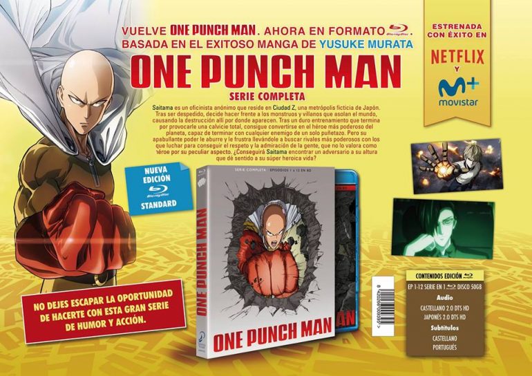 La serie One Punch Man en edición coleccionista Blu-ray