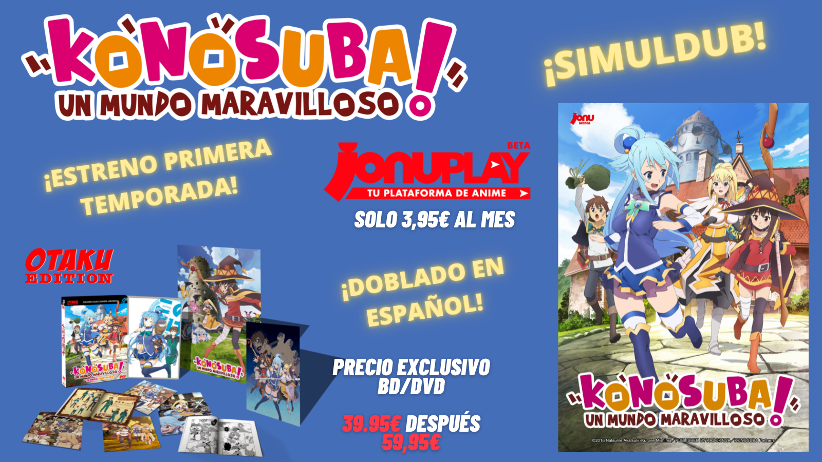 KonoSuba: Un mundo maravilloso. Primera Temporada Blu-ray (Otaku Edition