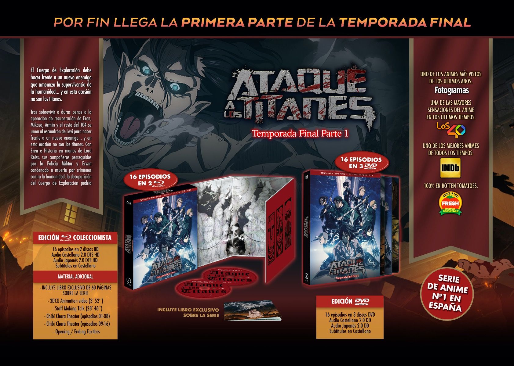 Análisis de 'Ataque a los Titanes' (Temporada 1 Blu-Ray)