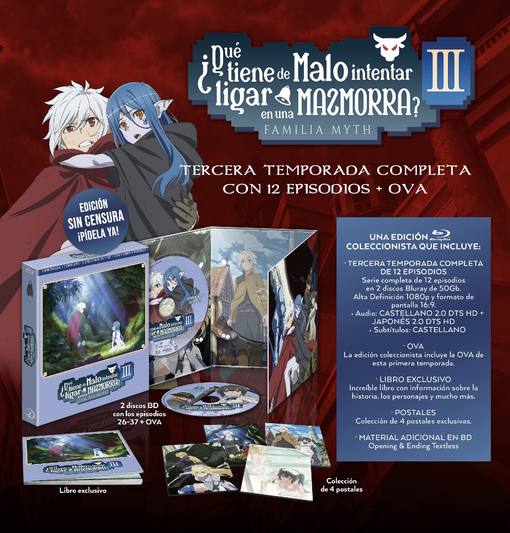 La tercera temporada de DanMachi supera 1,900 copias vendidas con su primer  Blu-ray/DVD — Kudasai