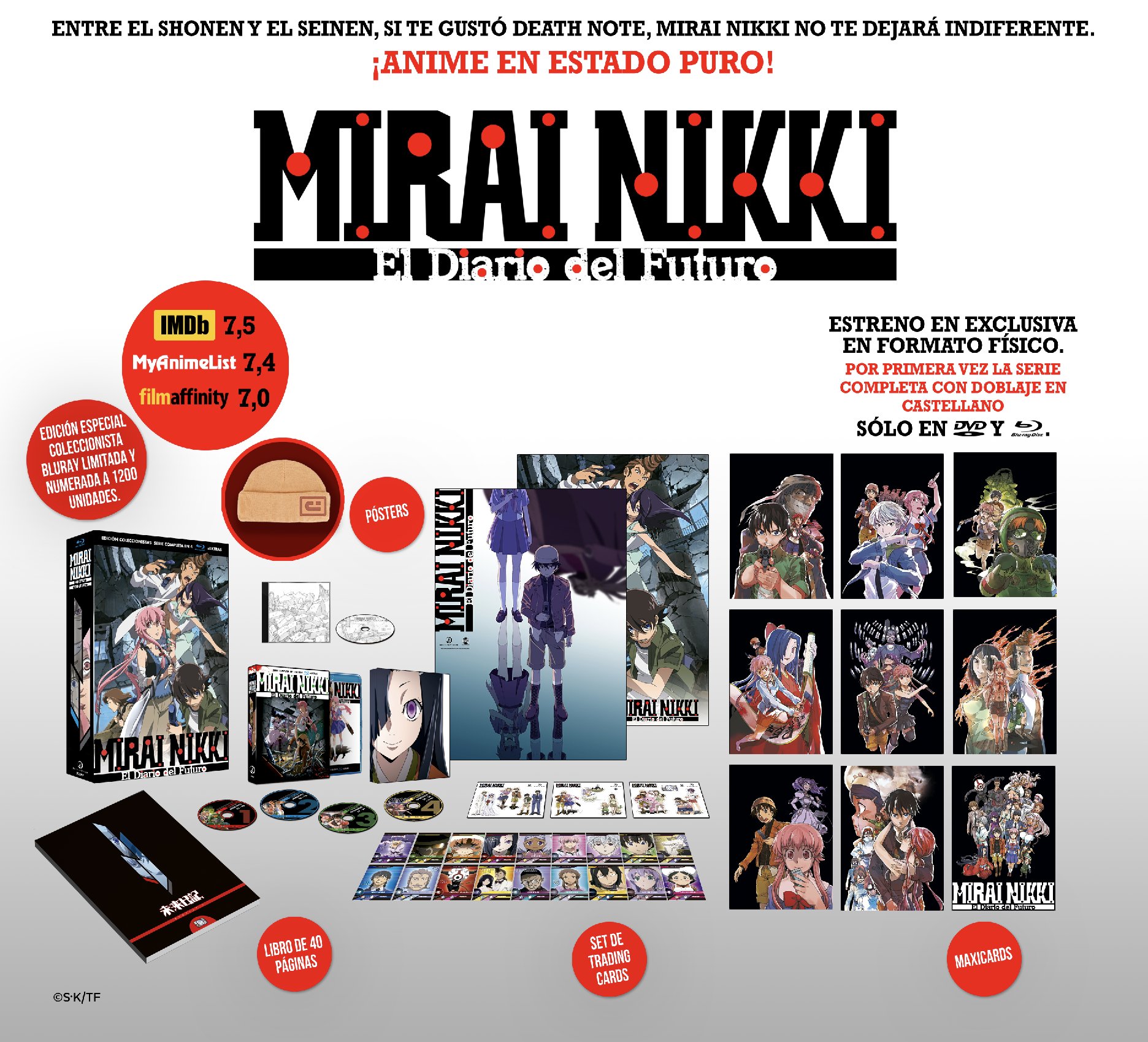 Ficha técnica completa - Mirai Nikki - 9 de Outubro de 2011