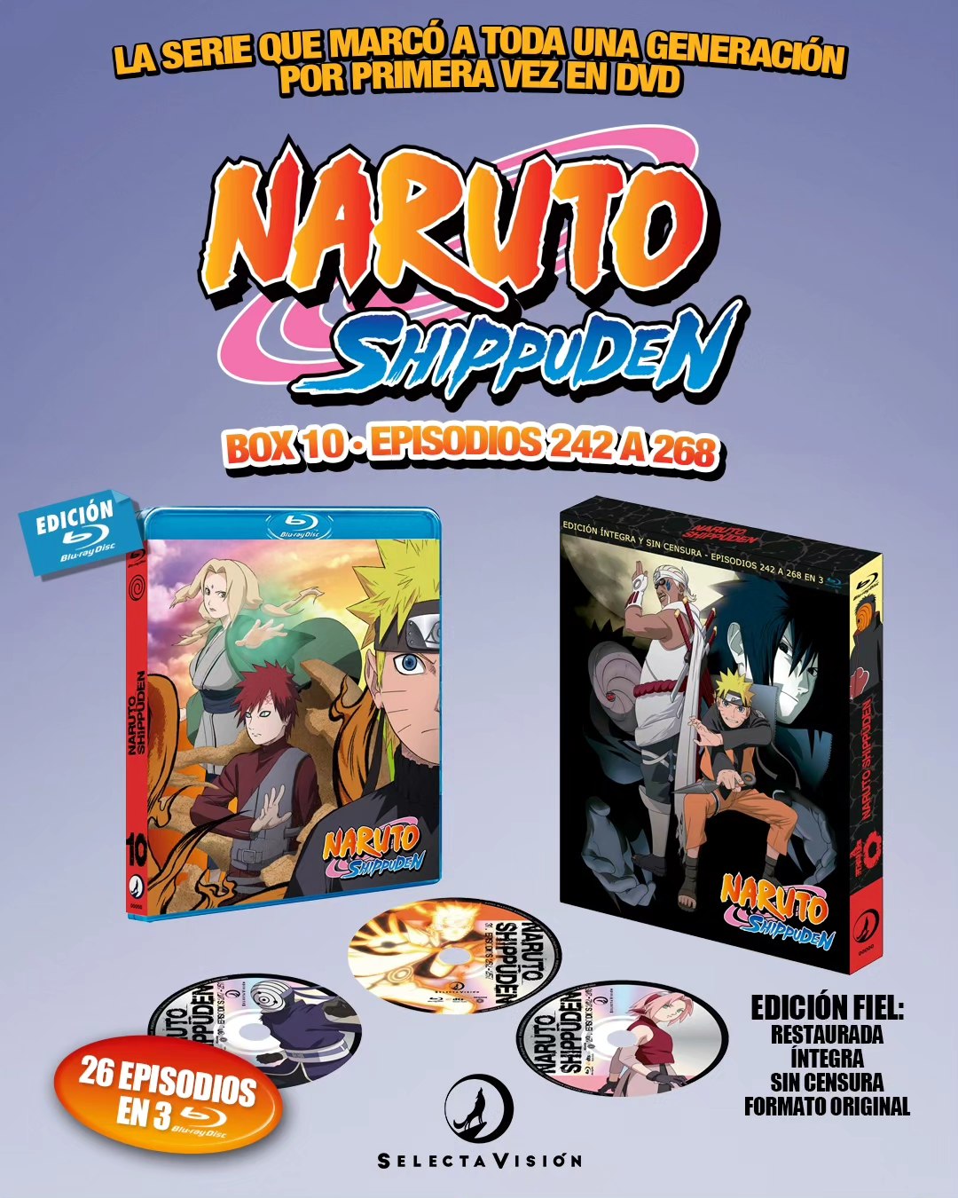 La Box 10 de Naruto Shippuden, a la venta el 28 de febrero en Blu-ray y DVD  | Anime y Manga noticias online [Mision Tokyo]